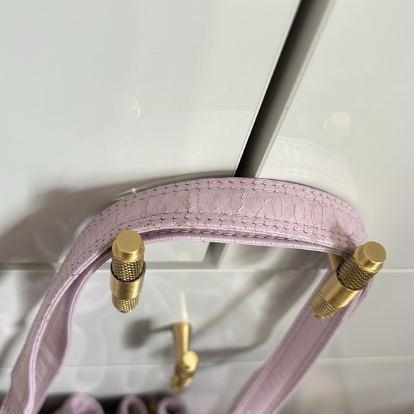 DIOR LILAC LAMBSKIN CANNAGE DRAWSTRING BAG - Picture 5 of 10